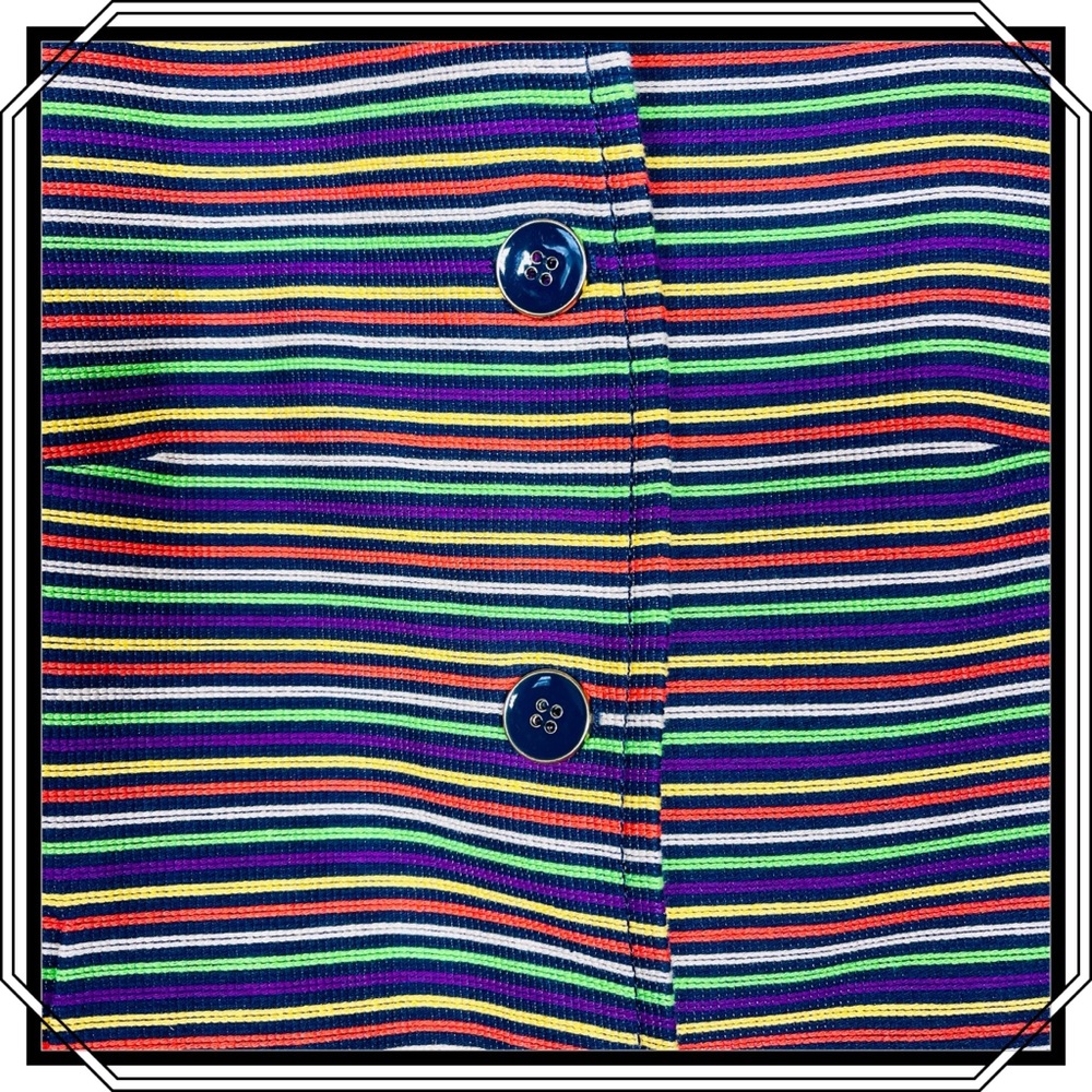 Talbots Multi Color Striped Blazer Size 8 Petite - image 4